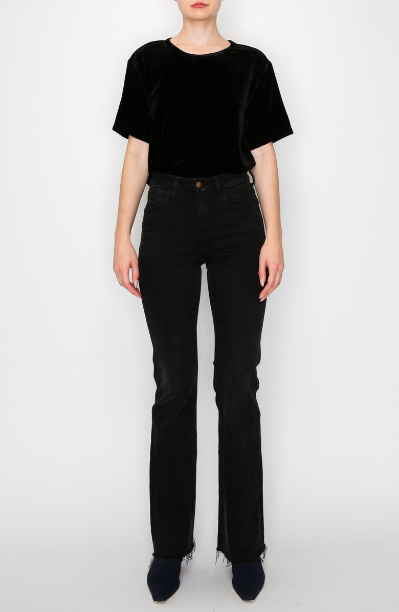 MELLODAY Crewneck Velvet T-Shirt, Alternate, color, 