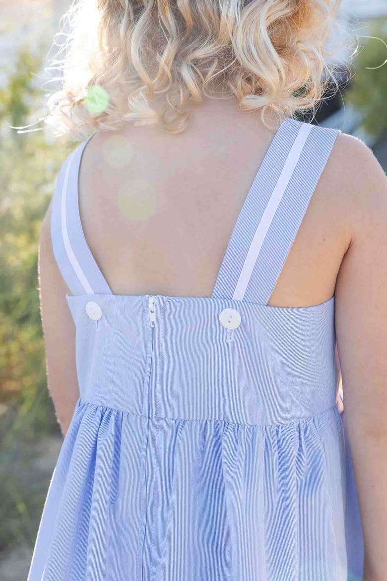Pincord Dress, Alternate, color, Blue/White