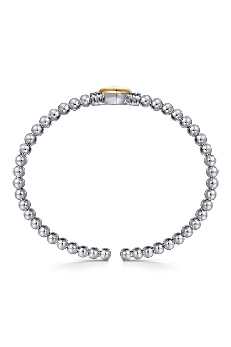 Bujukan 14k Gold and Sterling Silver Heart Bead Bracelet, Alternate, color, STERLING / 14K YELLOW GOLD