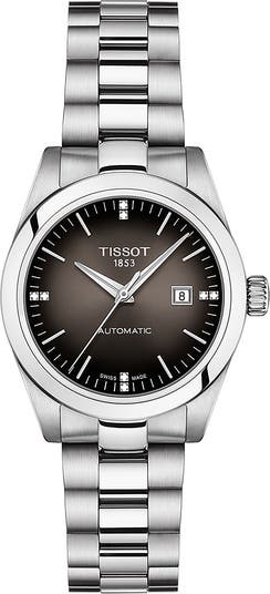 T-My Diamond Automatic Bracelet Watch & Leather Strap Gift Set, 29.3mm