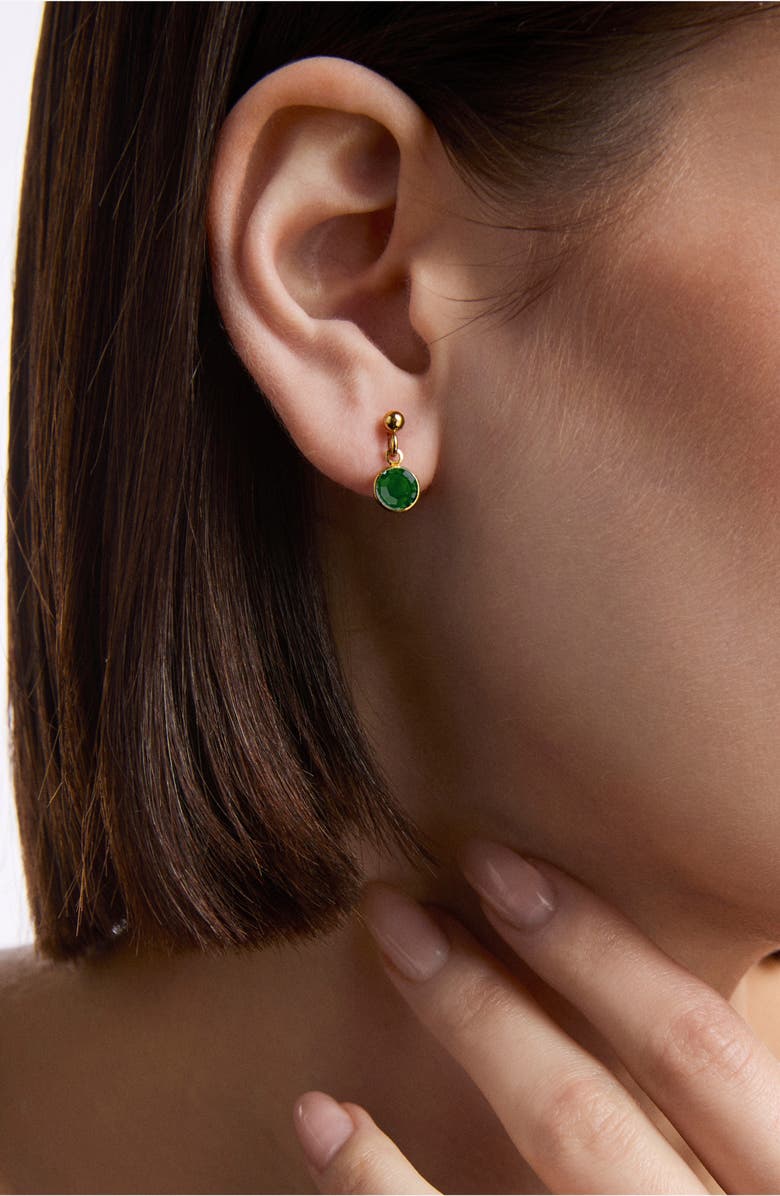 Susan Caplan 1990s Vintage Emerald Green Earrings, Alternate, color, Emerald Green