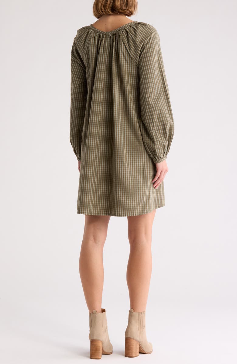 Melrose and Market Long Sleeve Cotton Trapeze Dress, Alternate, color, 