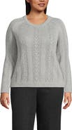 Lands' End Plus Size Drifter Raglan Crew Sweater
