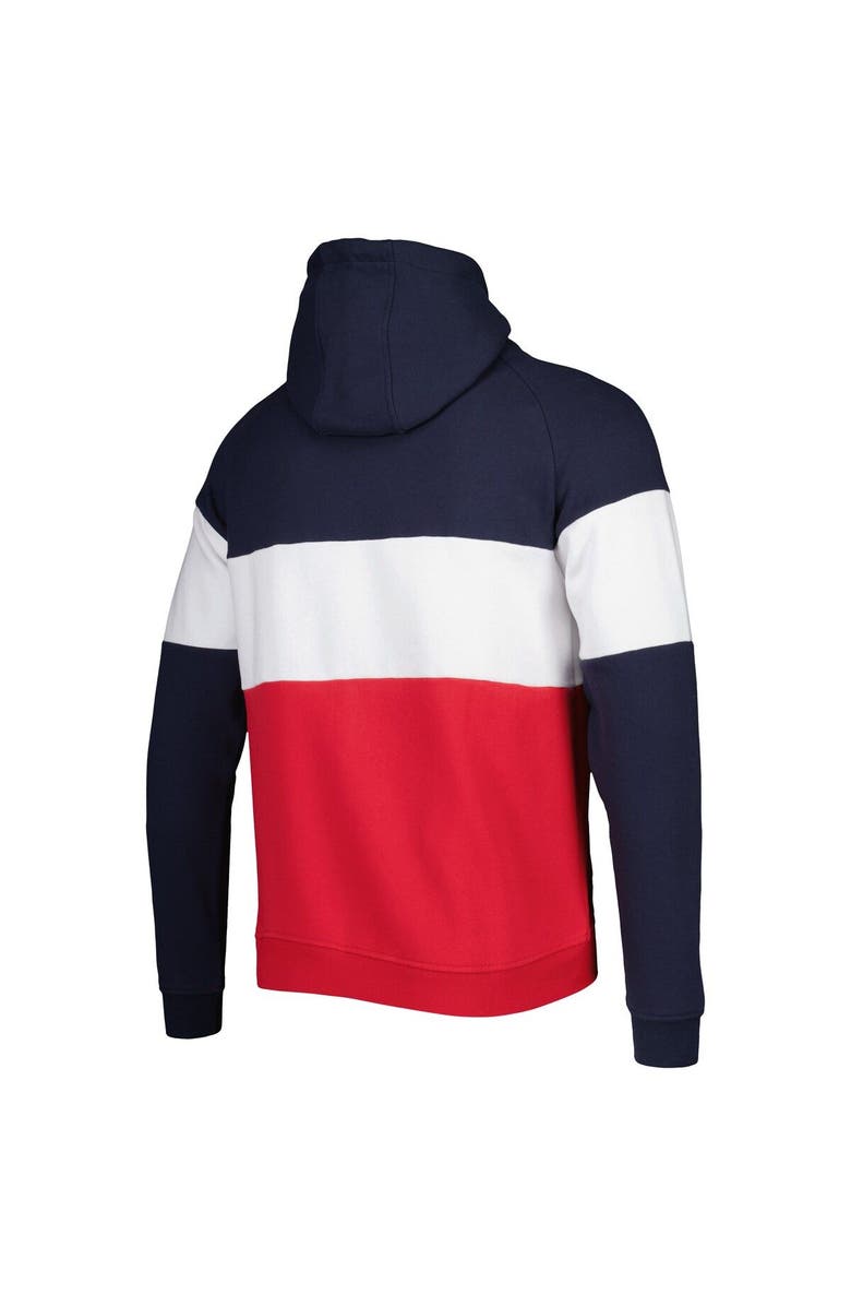 New Era Men's New Era Red New England Patriots Colorblock Current Pullover Hoodie, Alternate, color, Red