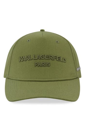 Karl Lagerfeld Paris Signature Embroidered Baseball Hat