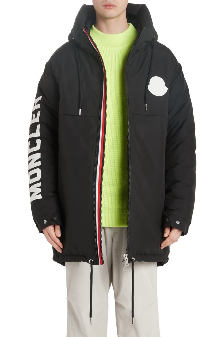 Chanier Hooded Down Jacket, Main, color, BLACK