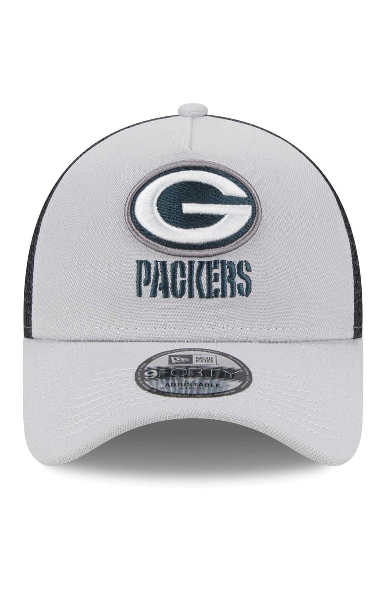 New Era Men's New Era Gray Green Bay Packers Repreve Redux 9FORTY Snapback Hat, Alternate, color,