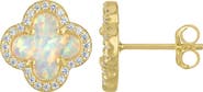 FZN Kids' Opal Clover Stud Earrings