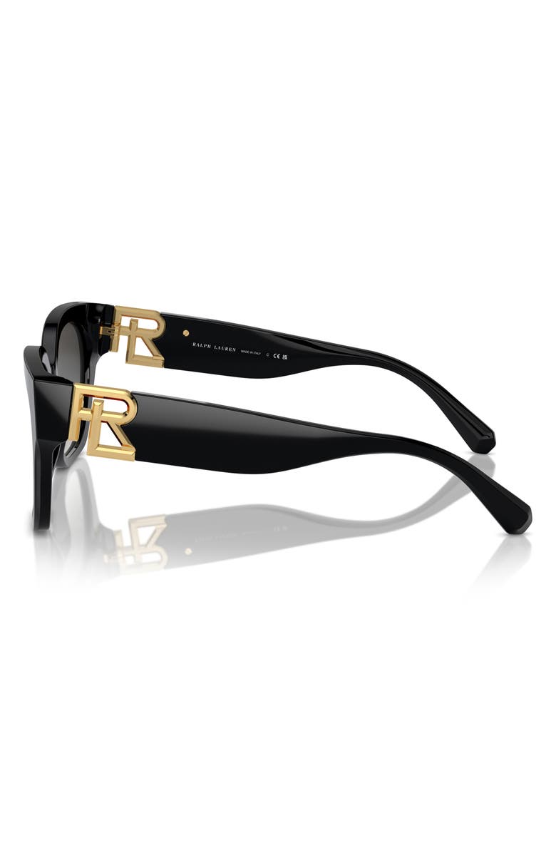 Ralph Lauren 55mm Ricky Oversize Gradient Butterfly Sunglasses, Alternate, color, Black / Grey Gradient