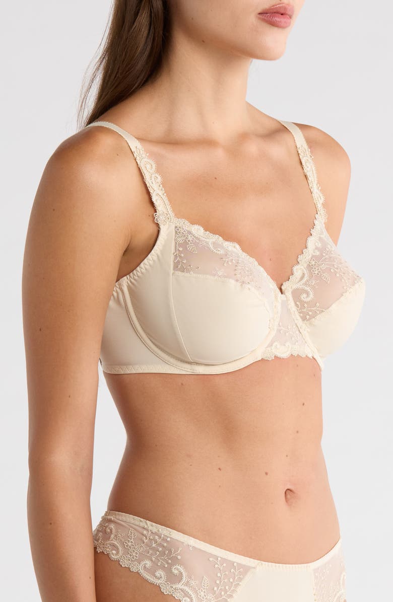 Simone Perele 'Delice' Embroidered Underwire Bra, Alternate, color, Topaz Beige