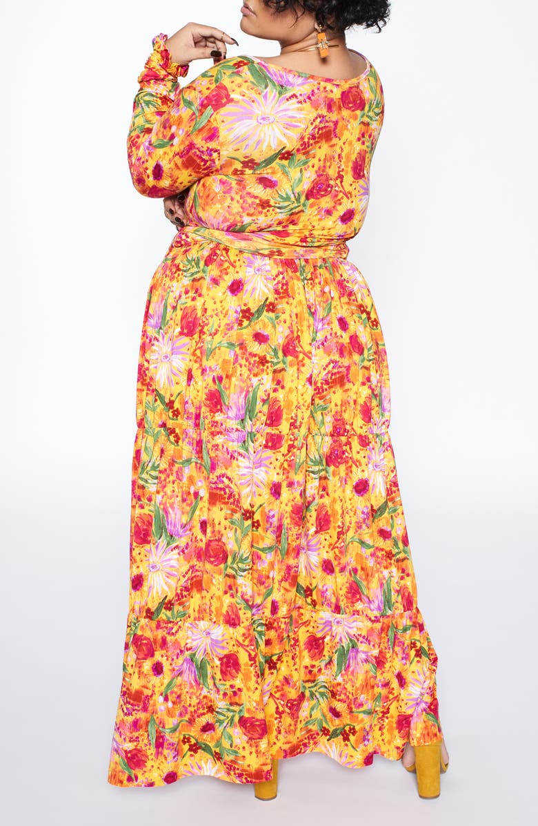 Zelie for She Blissful Long Sleeve Maxi Dress, Alternate, color, 