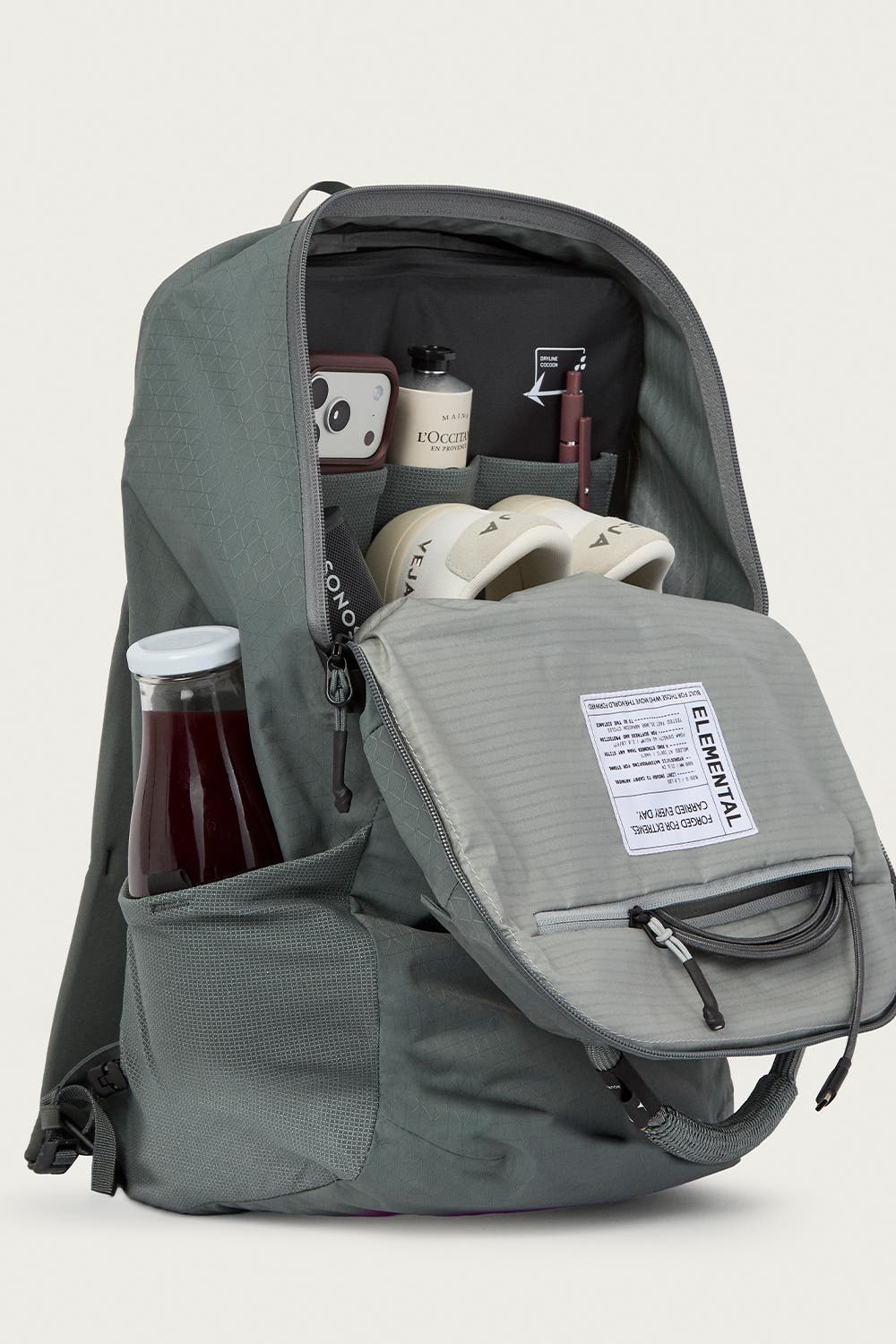 Elemental Backpack, Alternate, color, Downpipe Grey