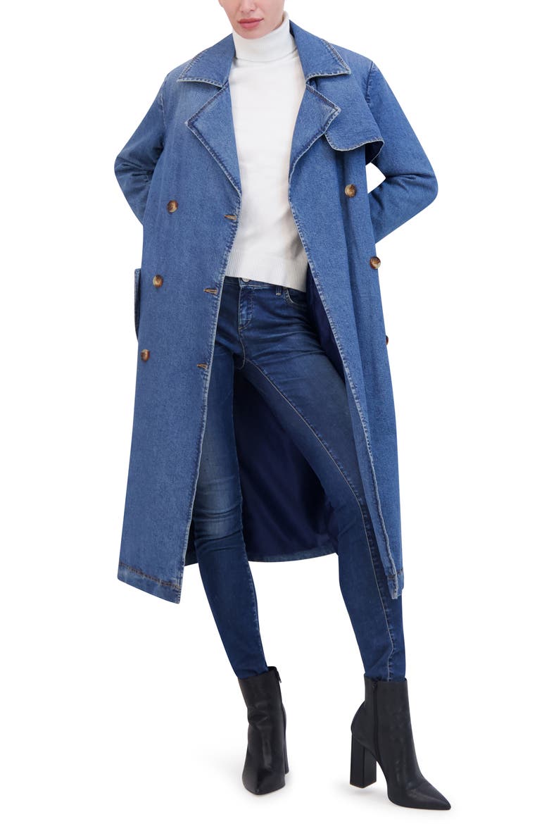 Belted Denim Trench Coat (Women) | Nordstromrack