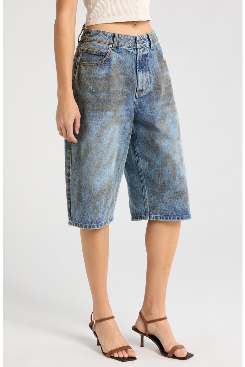 Derby Long Denim Shorts, Alternate, color, DUSTY TINT WASH
