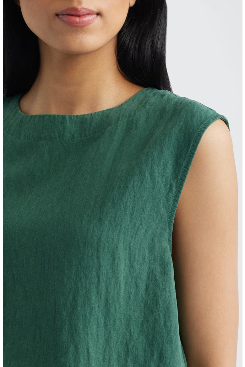 Boxy Back Button Sleeveless Top, Alternate, color, MEADOW MOSS