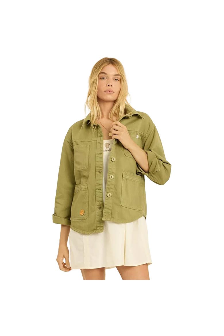 Surf Denim Jacket - Women's, Main, color, Army
