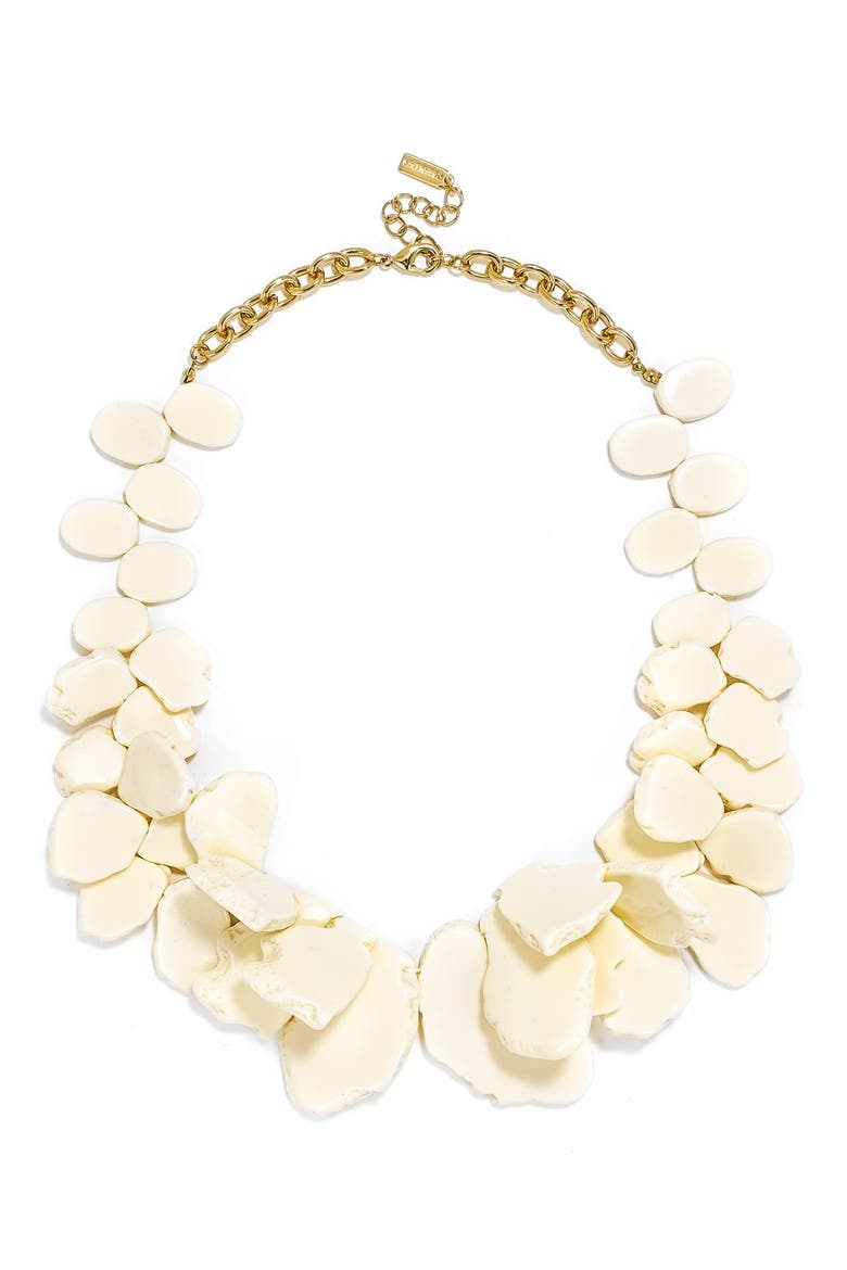 'Seaglass' Bib Necklace, Main, color, CREAM