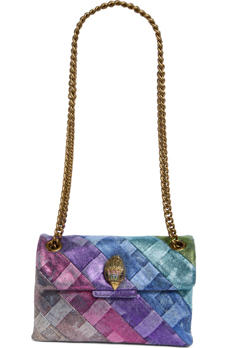Kurt Geiger London Mini Kensington Quilted Convertible Shoulder Bag, Main, color, Rainbow Multi