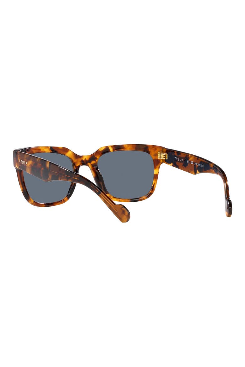 54mm Polarized Square Sunglasses, Alternate, color, TORTOISE