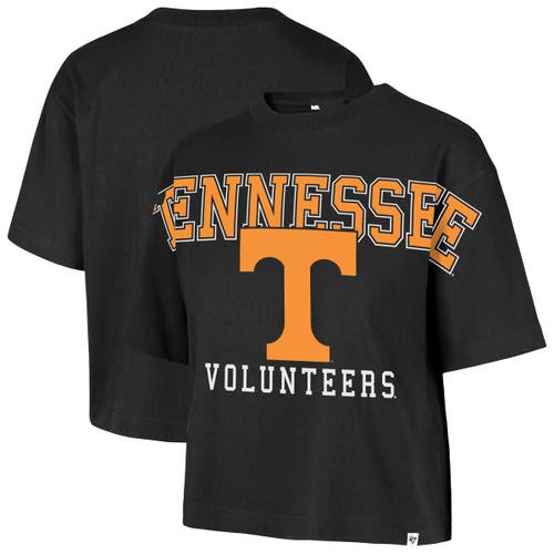 47 Brand '47 Black Tennessee Volunteers Outreach City Relaxed Cropped T-shirt