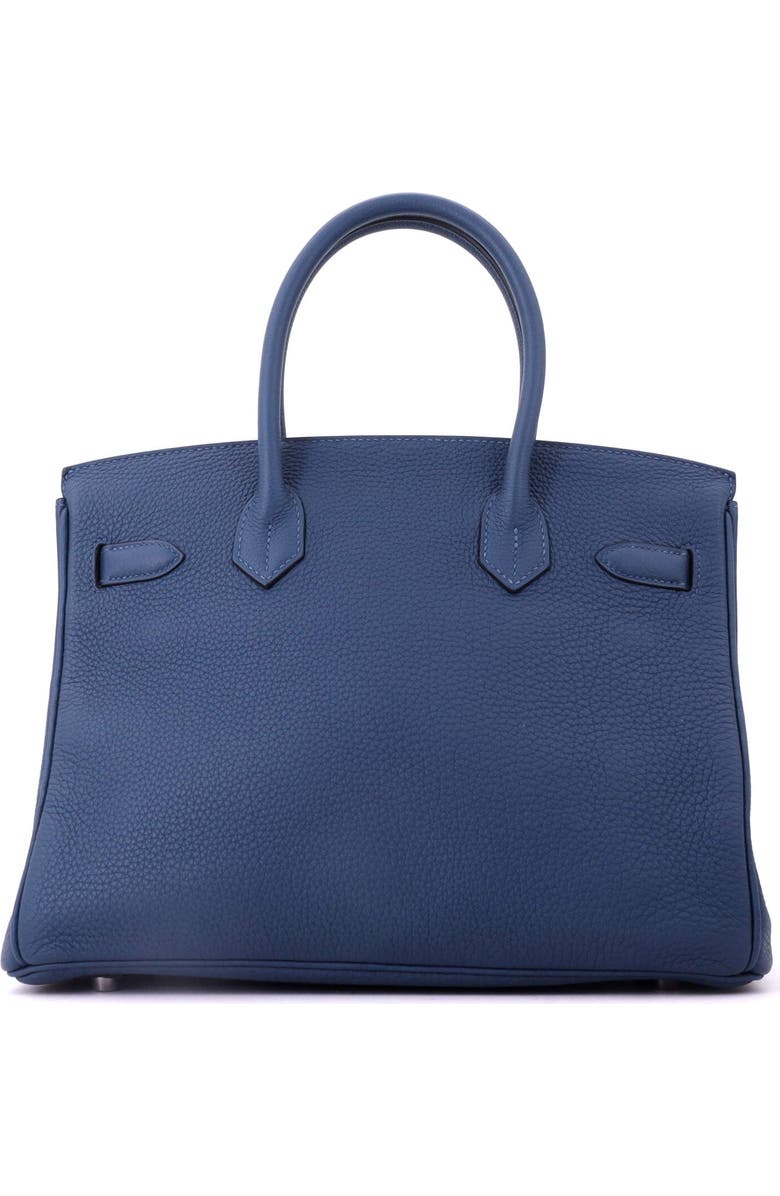 Pre-Owned Hermes Birkin Handbag Blue Togo with Palladium Hardware 30, Alternate, color, Deep Blue