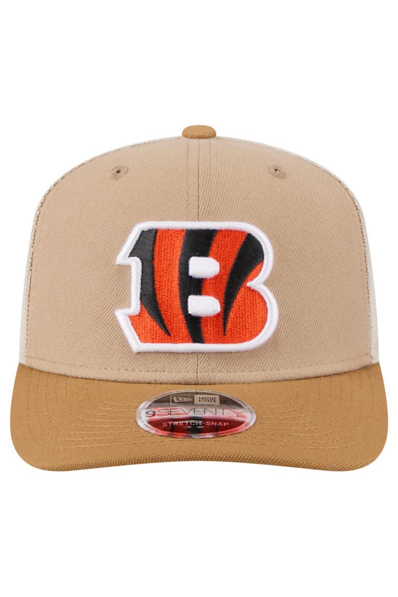 Men's New Era Light Beige Cincinnati Bengals  Two-Tone Trucker 9SEVENTY Adjustable Hat, Alternate, color, Light Beige