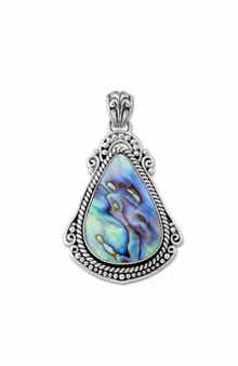 Sterling Silver and Abalone Pear Pendant