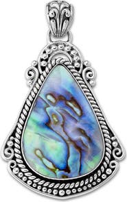 SAMUEL B. Sterling Silver and Abalone Pear Pendant