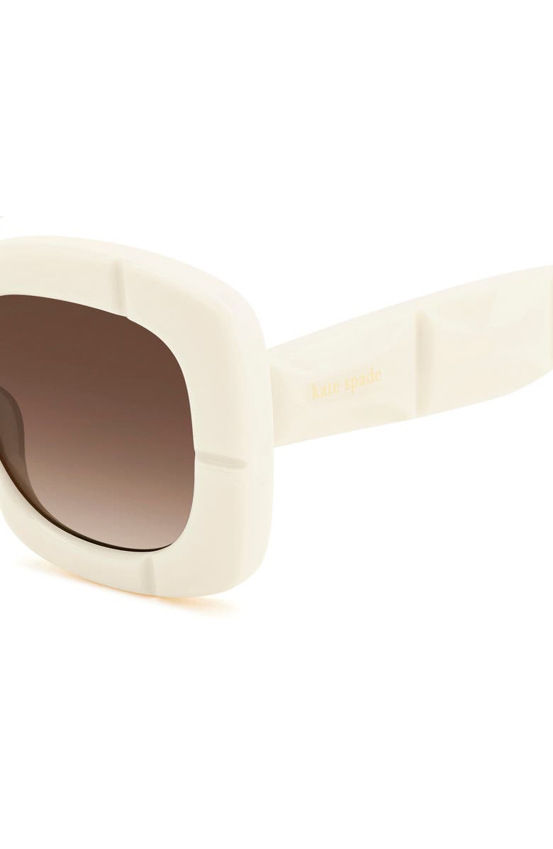 Kate Spade New York josey 50mm square sunglasses, Alternate, color, Ivory