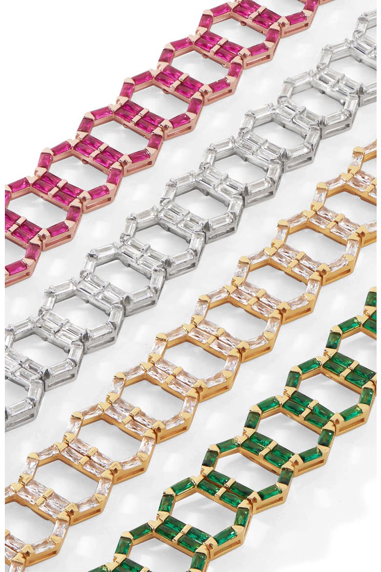 The Cleo Choker Necklace, Alternate, color, Sterling Silver/White  CZ