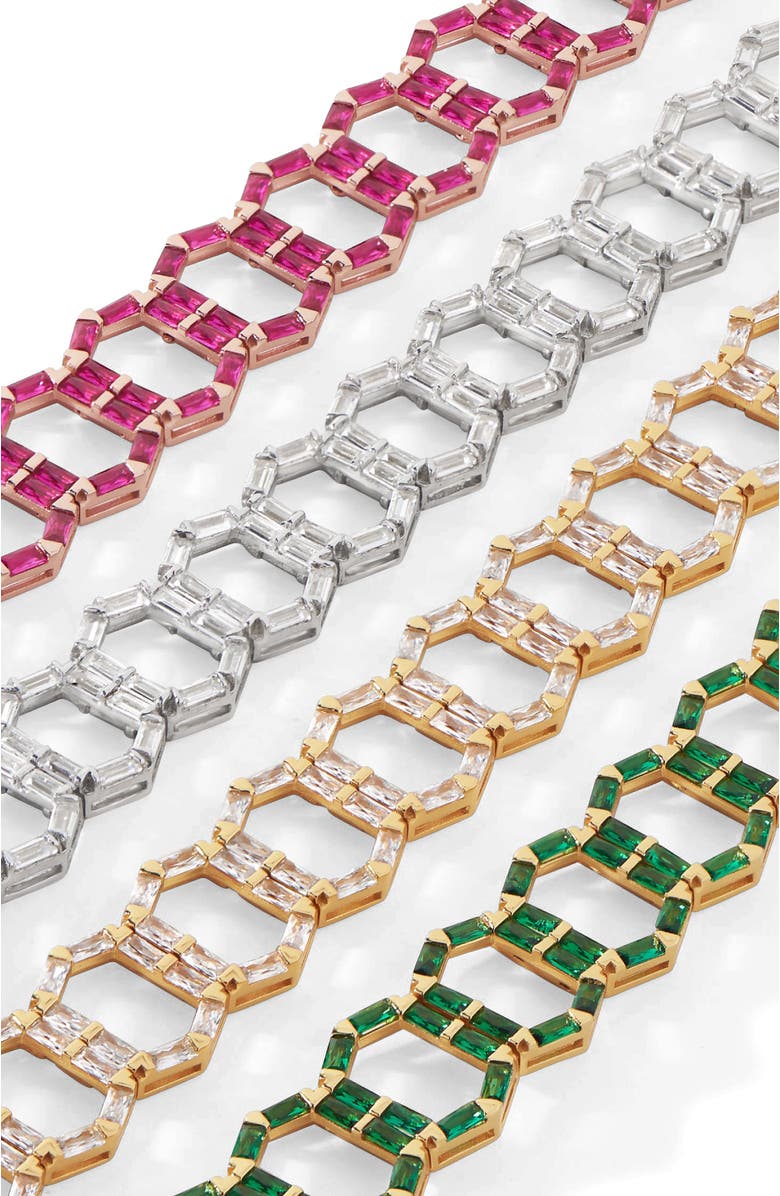 Ora Ana The Cleo Choker Necklace, Alternate, color, Sterling Silver/White  Cz