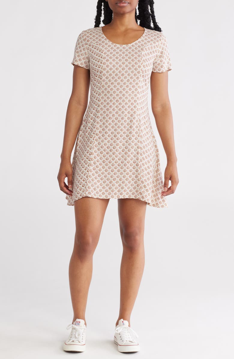Hurley Star Flower Minidress, Main, color, Off White