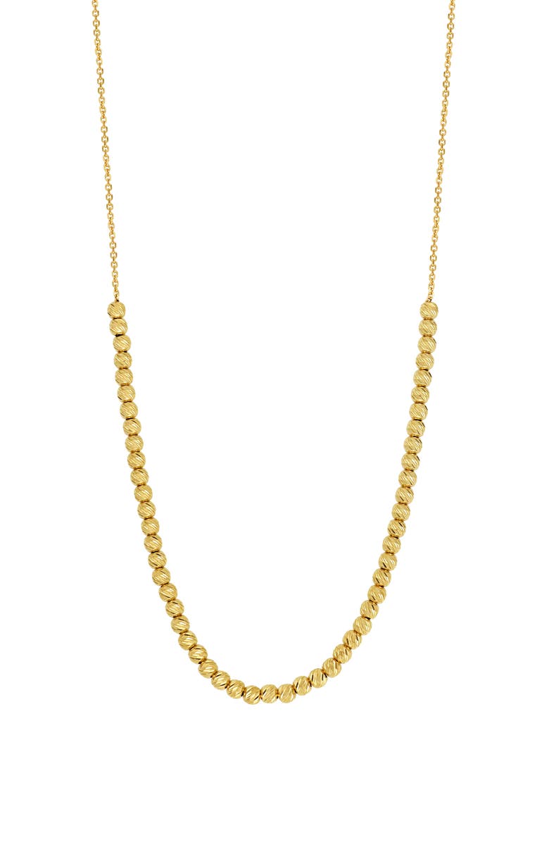 Bony Levy 14K Gold Textured Bead Necklace, Main, color, 