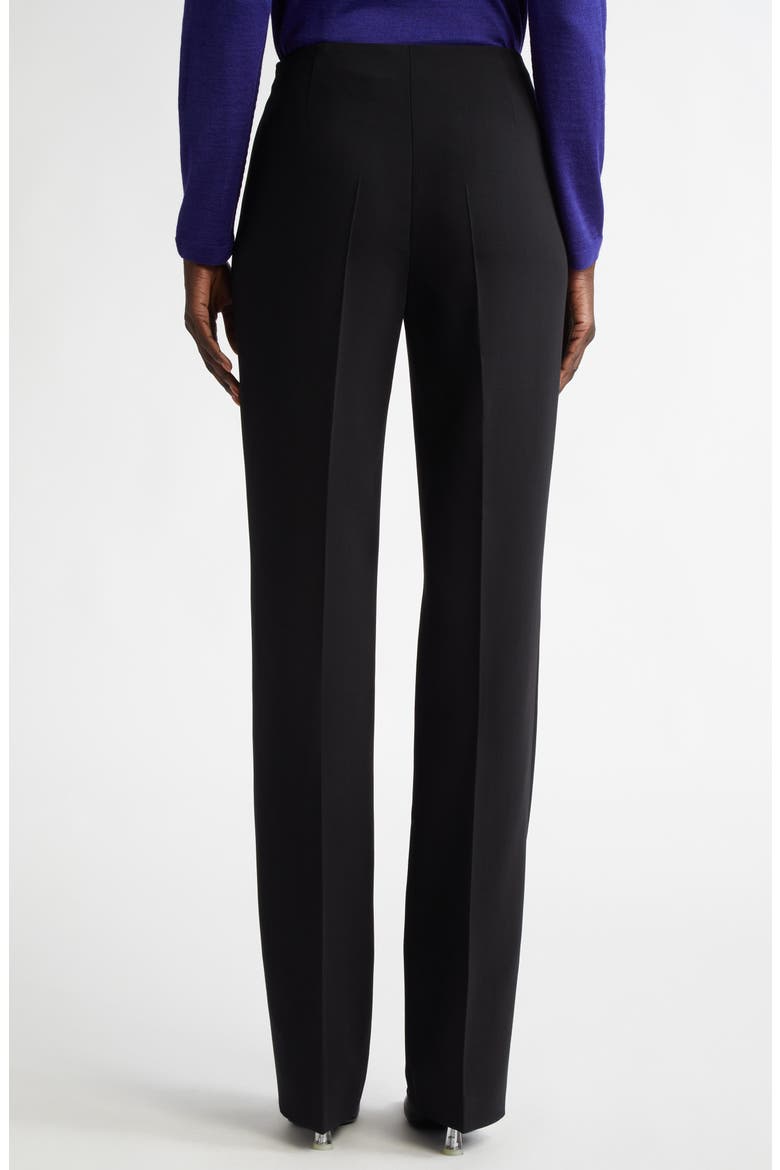 Carole Stretch Wool Double Face Pants, Alternate, color, 009 BLACK