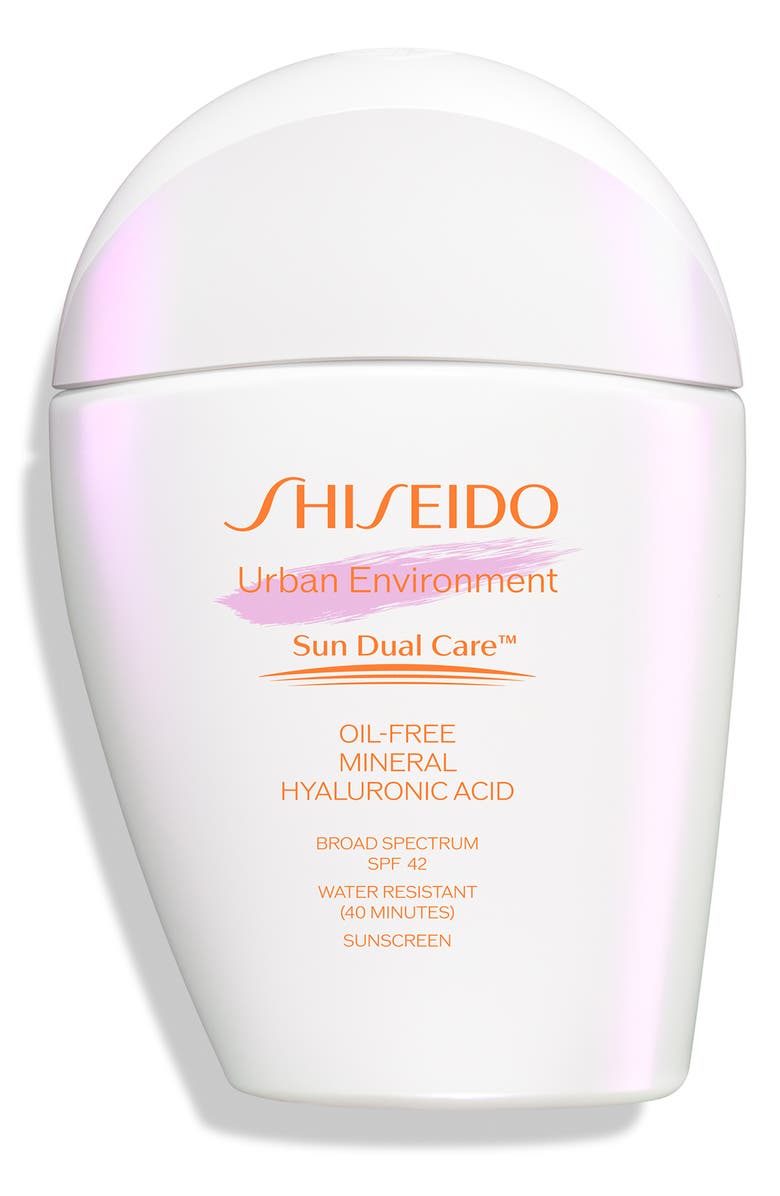Shiseido Urban Environment Sun Dual Care<sup>™</sup> Oil-Free Mineral Broad Spectrum Sunscreen SPF 42, Main, color, 