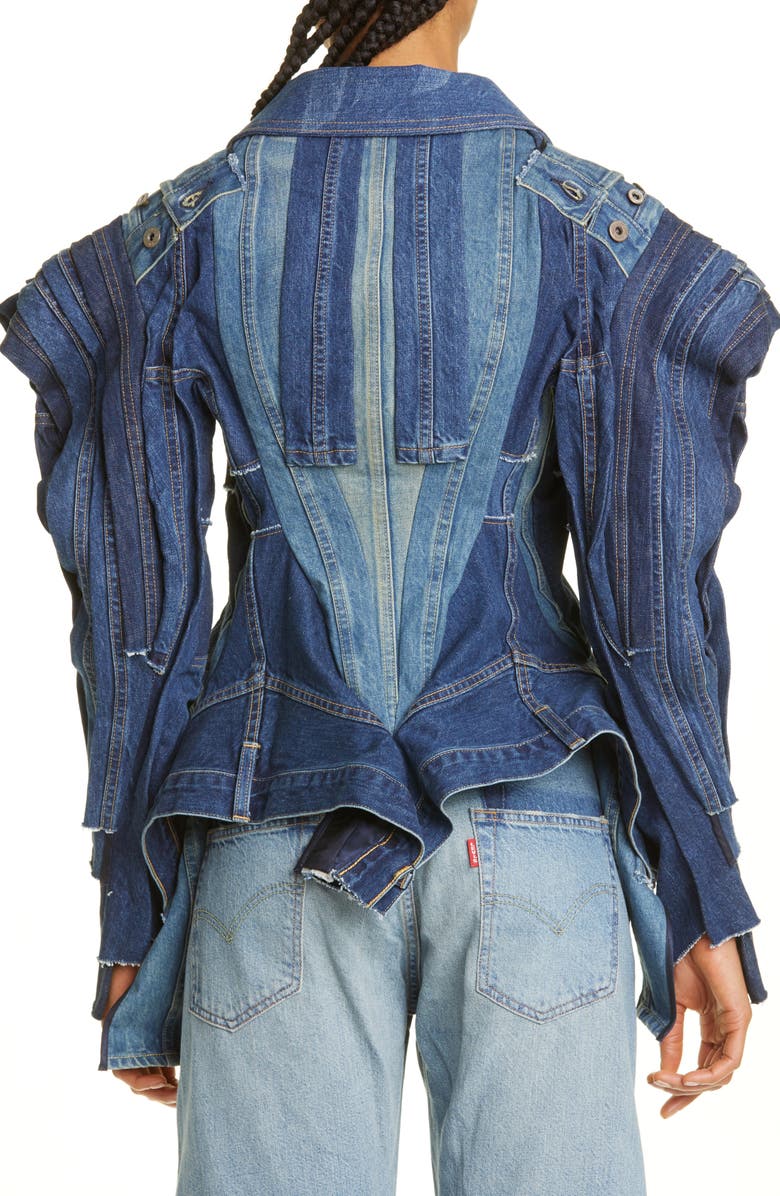 Junya Watanabe Patchwork Denim Jacket, Alternate, color,