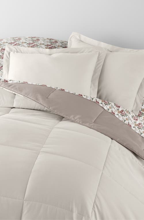 Homespun 7-piece Assorted Reversible Comforter Set In Natural/latte