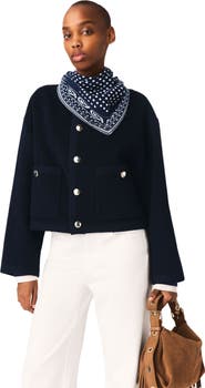 maje Double-faced jacket, braided trim