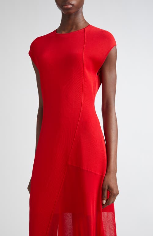 Jason Wu Collection Seamed Asymmetric Dress In Red