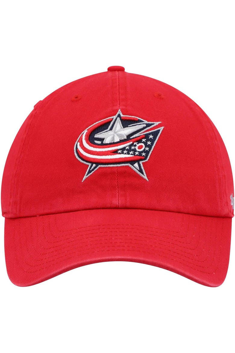 Men's '47 Red Columbus Blue Jackets Team Clean Up Adjustable Hat, Alternate, color, Red
