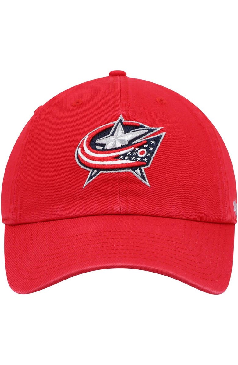 '47 Men's '47 Red Columbus Blue Jackets Team Clean Up Adjustable Hat, Alternate, color, Red