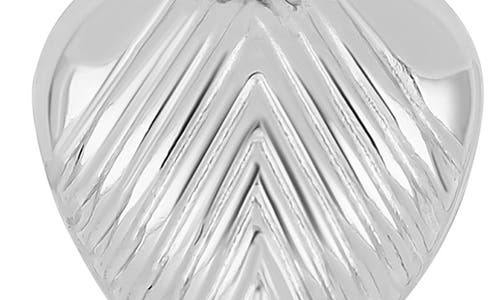 Bony Levy 14k Gold Petite Textured Heart Pendant Necklace In Silver