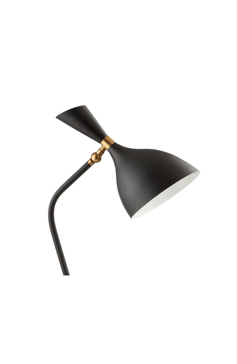 JONATHAN Y Albert Iron Retro Mid-Century LED Table Lamp, Alternate, color, Black
