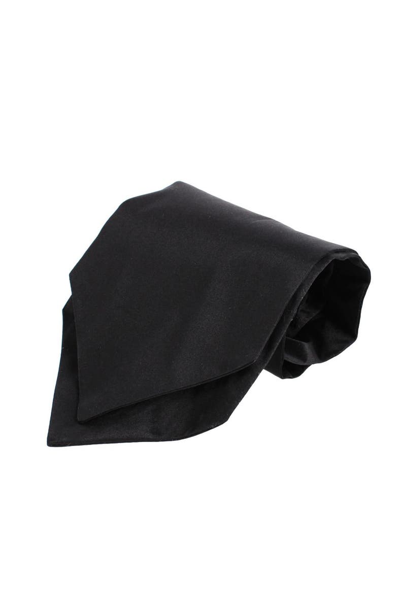 Trafalgar Grant Solid Colored Silk Ascot, Main, color, Black