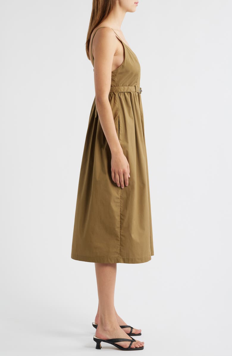 Steve Madden Juno Halter Neck Cotton Dress, Alternate, color, Deep Olive