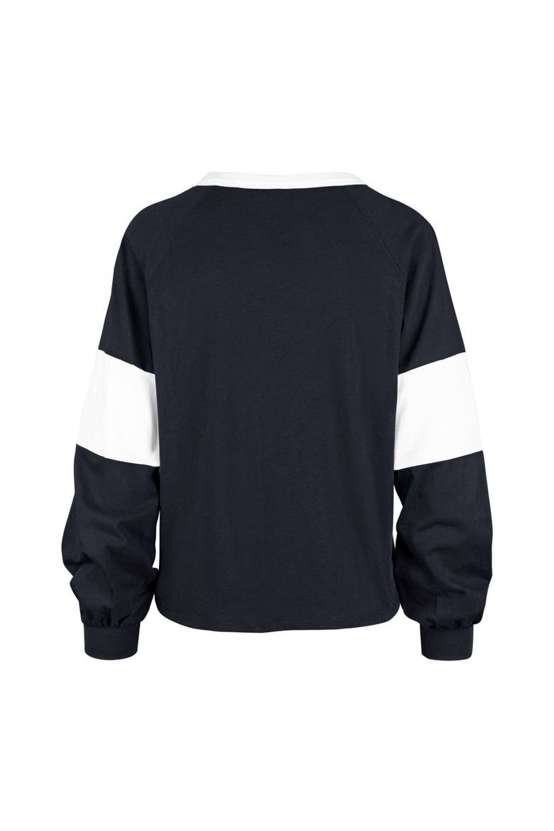 Women's '47  Navy Michigan Wolverines Upside Rhea Raglan Long Sleeve T-Shirt, Alternate, color, Navy