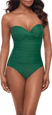 Miraclesuit® Rock Solid Madrid Bandeau One-Piece Swimsuit