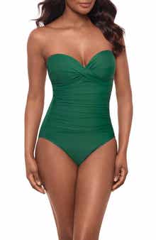Miraclesuit® Rock Solid Madrid Bandeau One-Piece Swimsuit