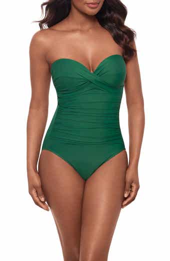Miraclesuit® Rock Solid Madrid Bandeau One-Piece Swimsuit