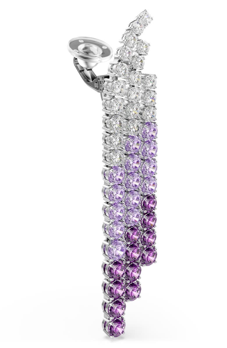 Swarovski Ombré Crystal Drop Clip-On Earrings, Alternate, color, Pink